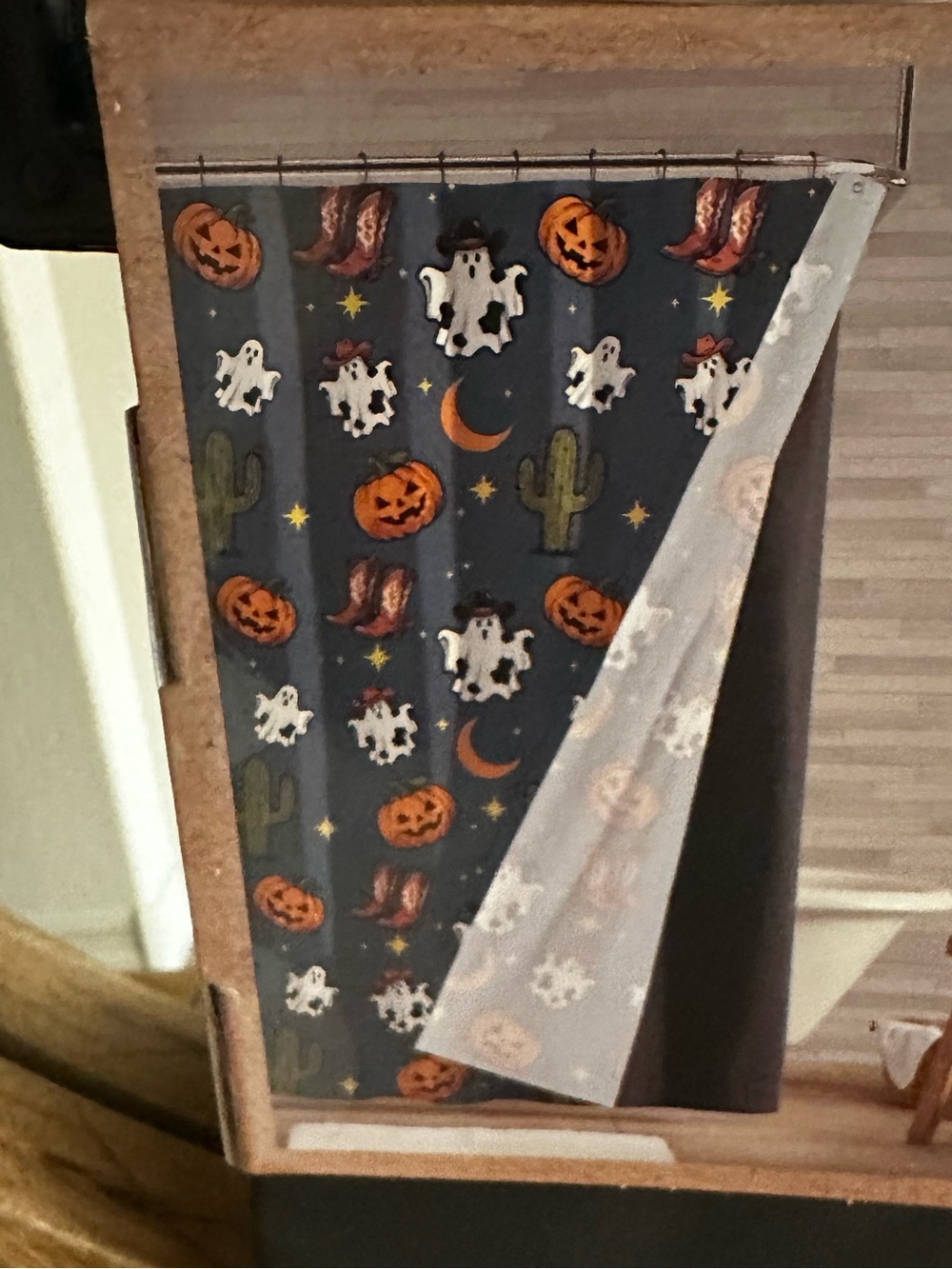 Wrangler Halloween Shower Curtain